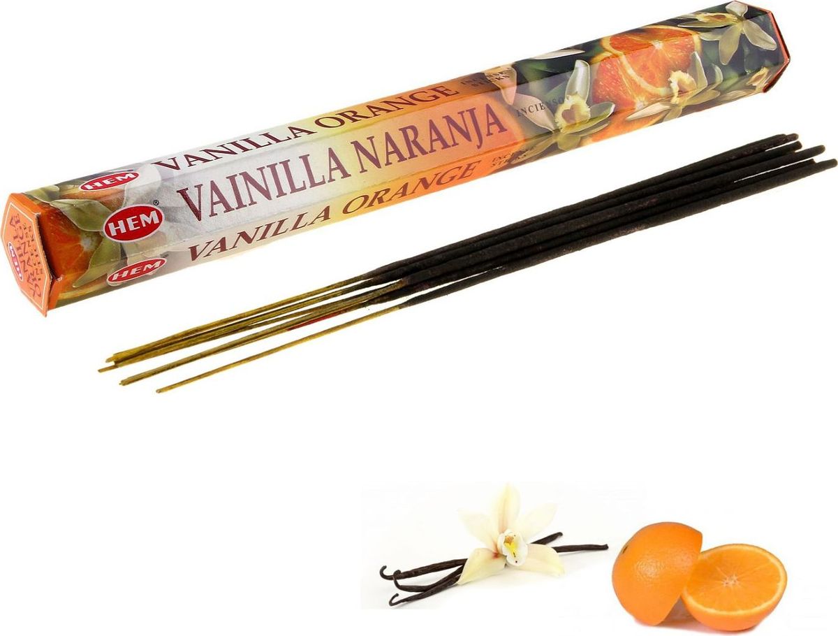 фото Благовония HEM "Vanilla Orange" (Ваниль Апельсин), 20 палочек