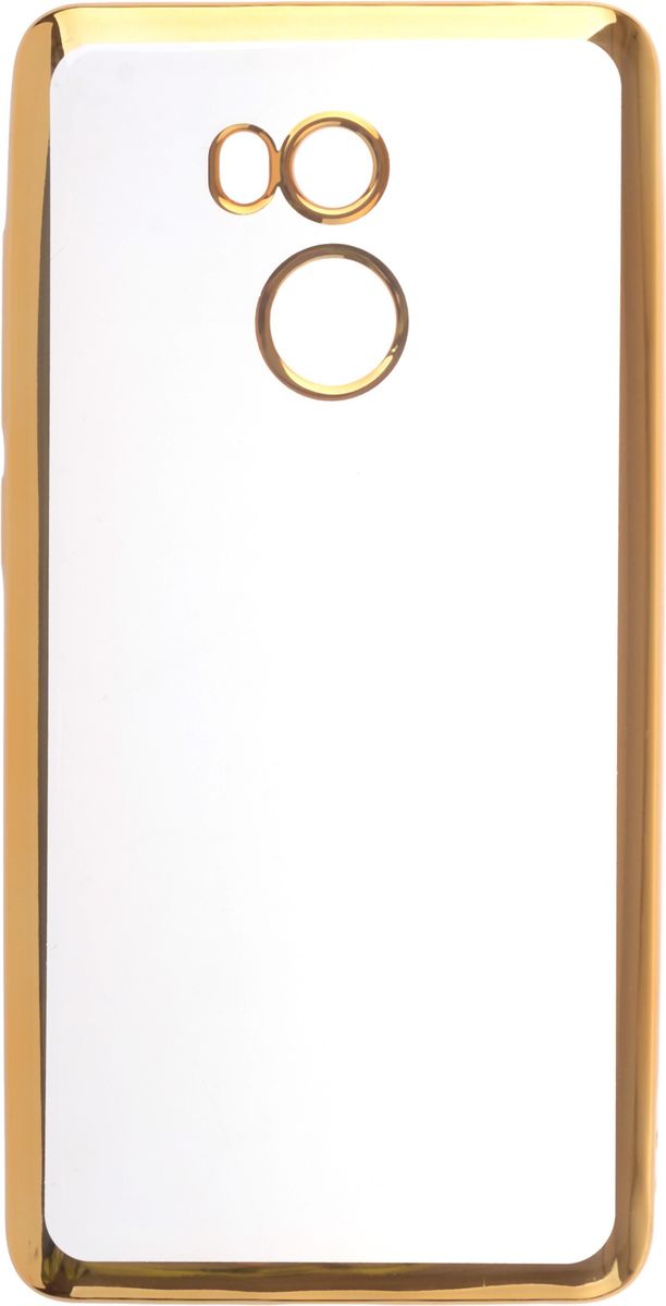 фото Skinbox 4People Silicone Chrome Border чехол-накладка для Xiaomi RedMi 4 Pro/Prime, Gold