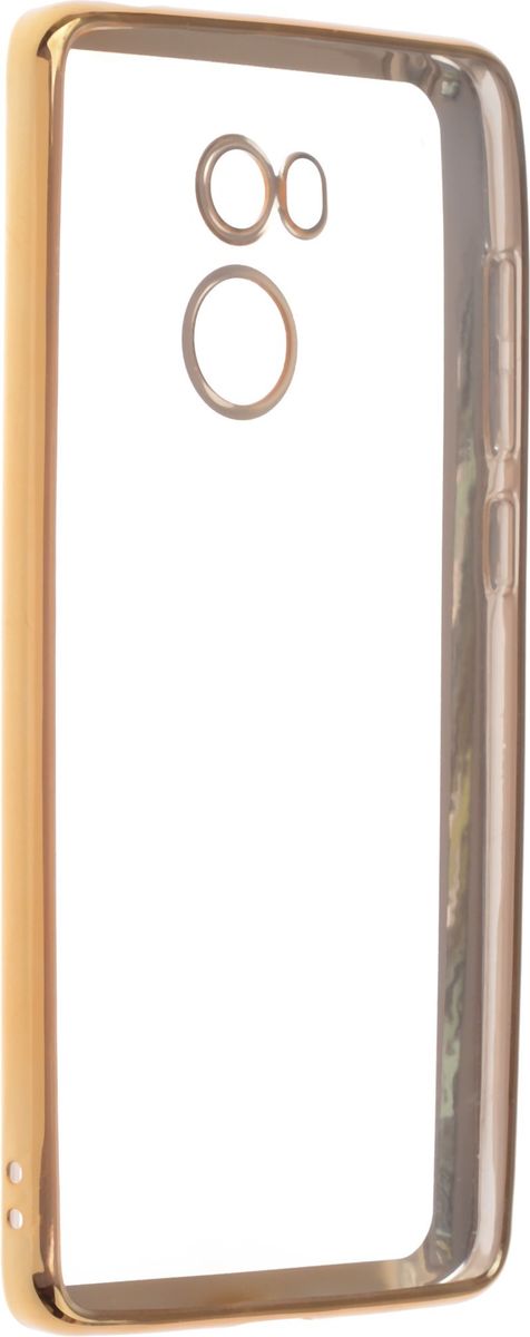 фото Skinbox 4People Silicone Chrome Border чехол-накладка для Xiaomi RedMi 4 Pro/Prime, Gold