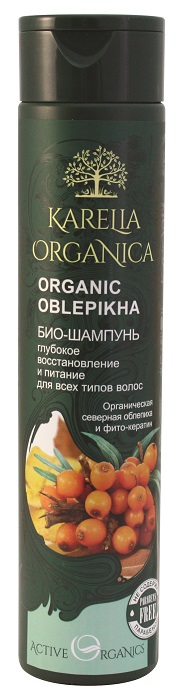 фото Фратти НВ Био шампунь "Organic OBLEPIKHA" Глубокое восстановление и питание 310 мл Karelia organica