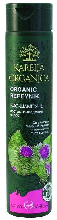 фото Karelia Organica Био шампунь "Organic REPEYNIK" Против выпадения волос, 310 мл