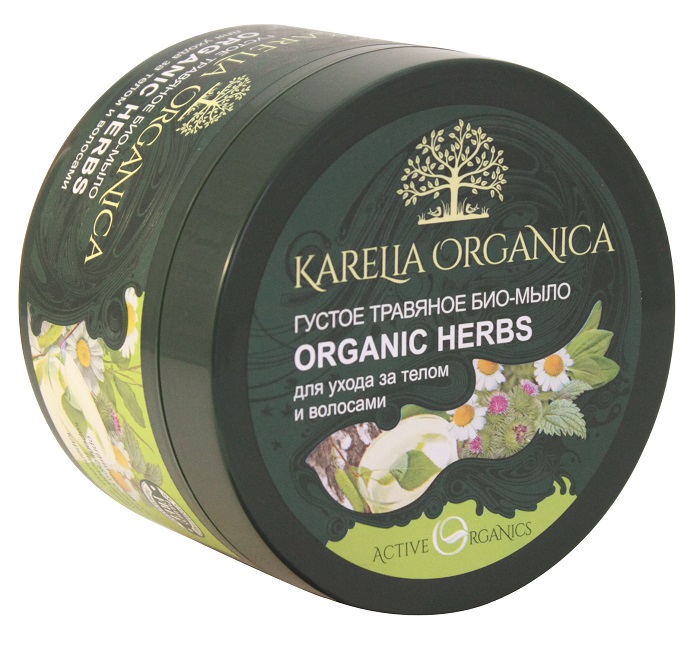 фото Karelia Organica Густое ТРАВяное био-мыло "Organic HERBS", 500 г