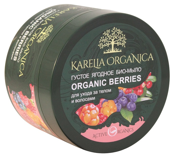 фото Karelia Organica Густое ЯГОДное био-мыло "Organic BERRIES", 500 г