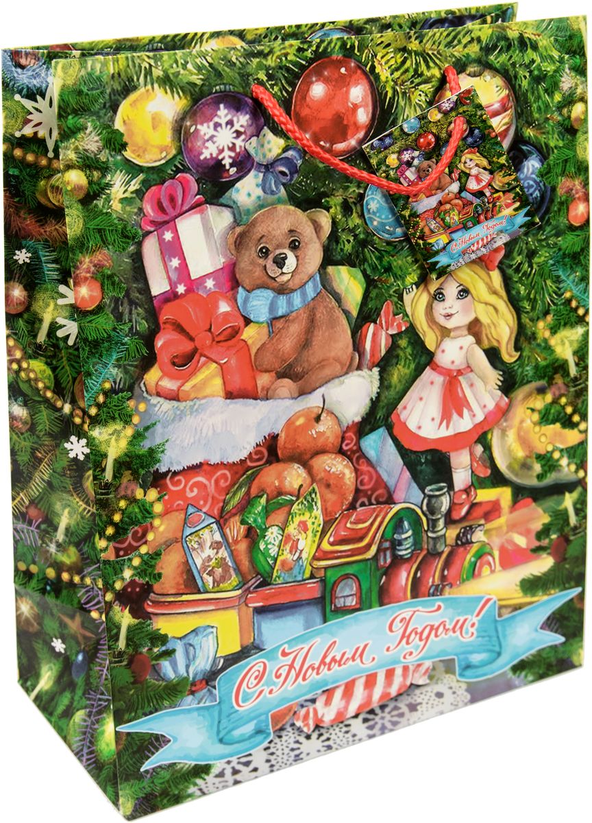 фото Пакет подарочный Magic Time "Куколка под елкой", 26 х 32,4 х 12,7 см