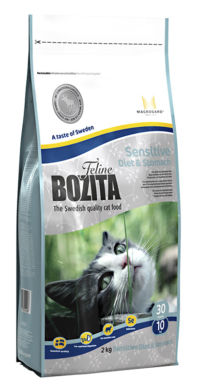 фото Корм сухой Bozita "Feline Sensitive Diet & Stomach", для кошек с чувствительным пищеварением, придерживающихся диеты, с избыточным весом, 2 кг