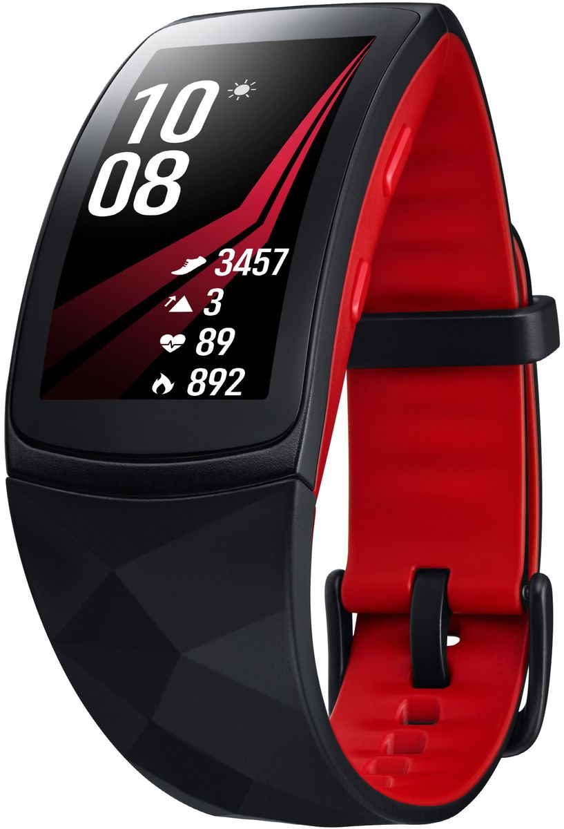 фото Умные часы Samsung GearFit2 Pro SM-R365, размер L, черный, красный