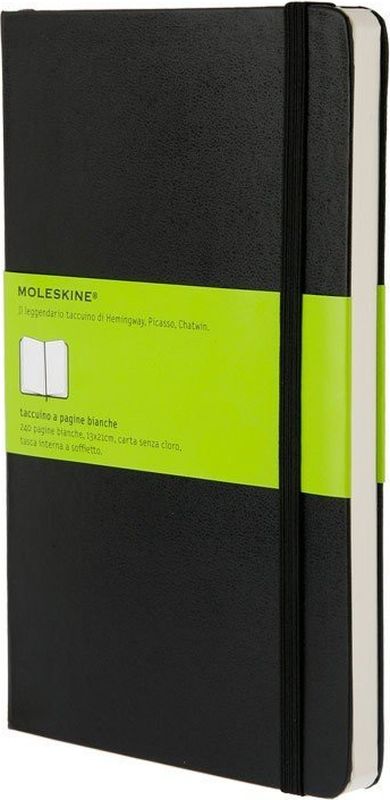 Moleskine Записная книжка Classic Large 120 листов без разметки цвет черный - изображение