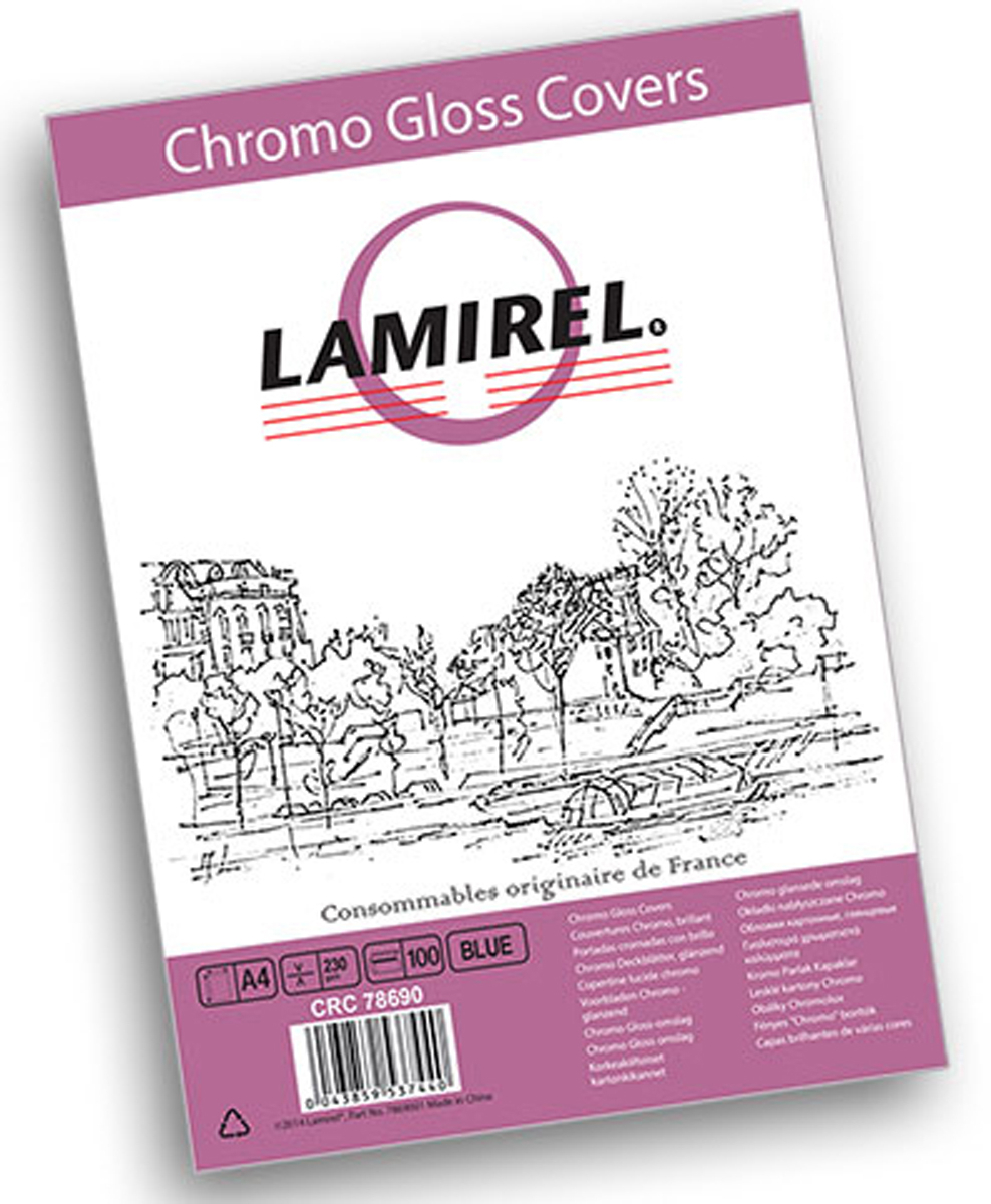 Lamirel Chromolux A4, Blue обложка для переплета (100 шт) Lamirel Chromolux A4, Blue обложка для переплета (100 шт)