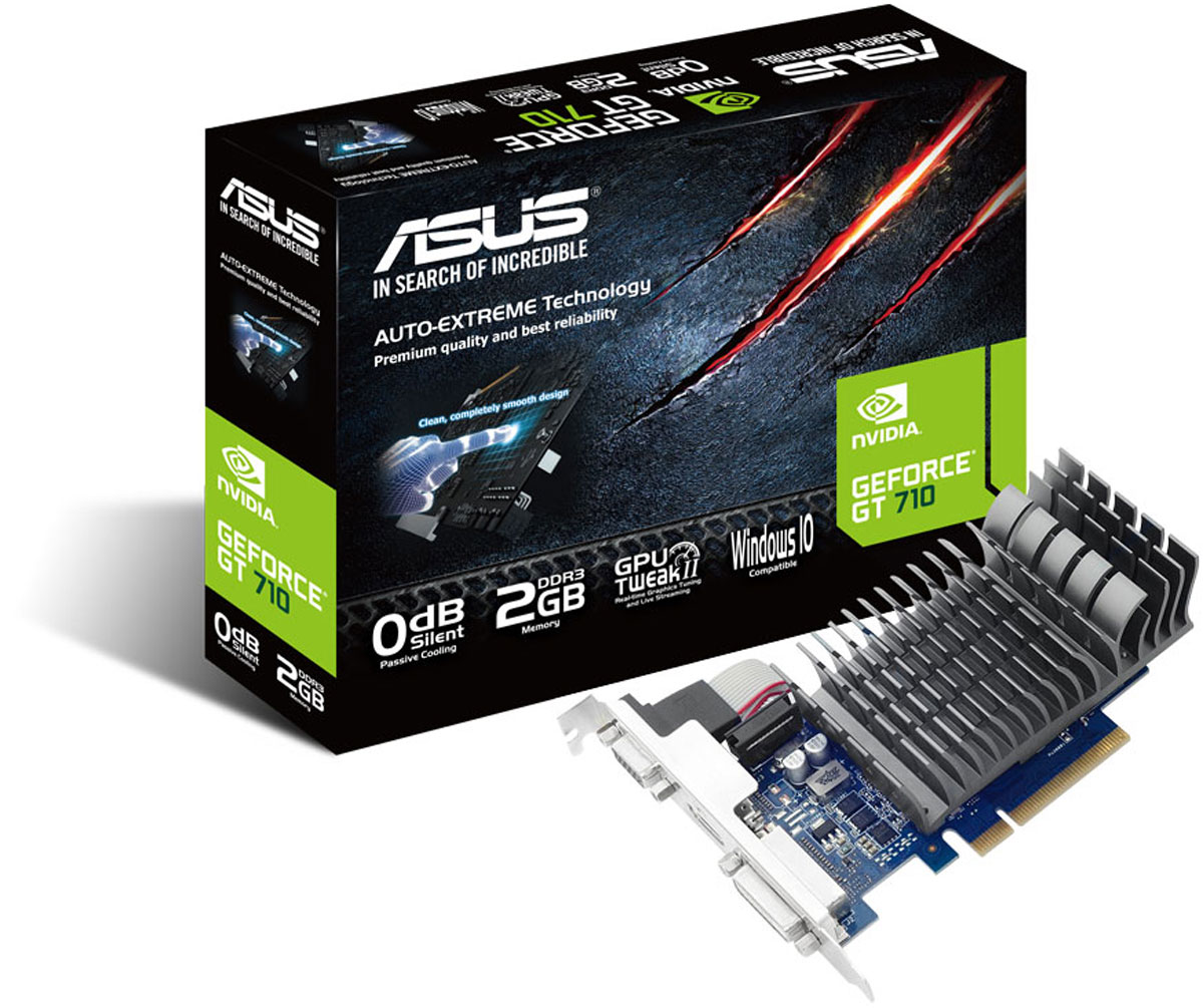 фото Видеокарта ASUS GeForce GT 710 Low Profile 2GB, 710-2-SL