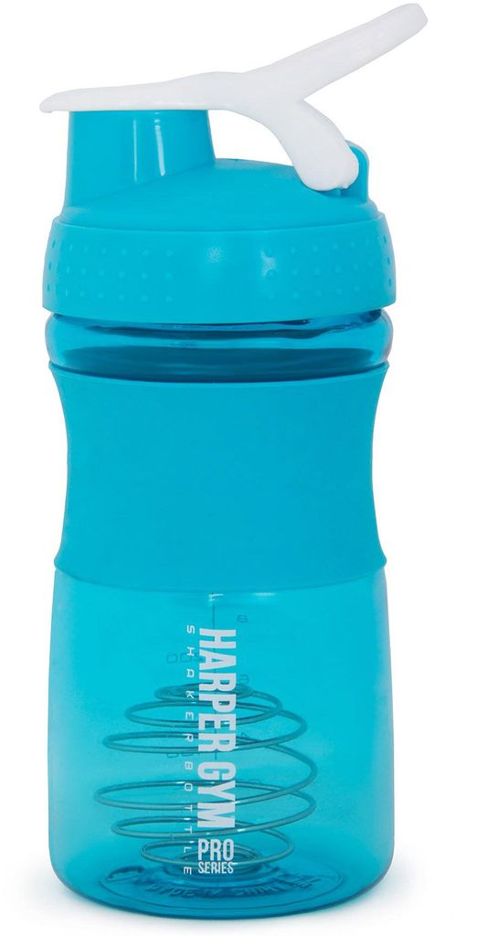 фото Шейкер Harper Gym "Shaker Bottle", с венчиком, цвет: голубой, 500 мл