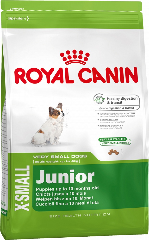 фото Корм сухой Royal Canin "X-Small", для щенков мелких пород миниатюрных собак (меньше 4 кг) с 2 до 10 месяцев, 3 кг