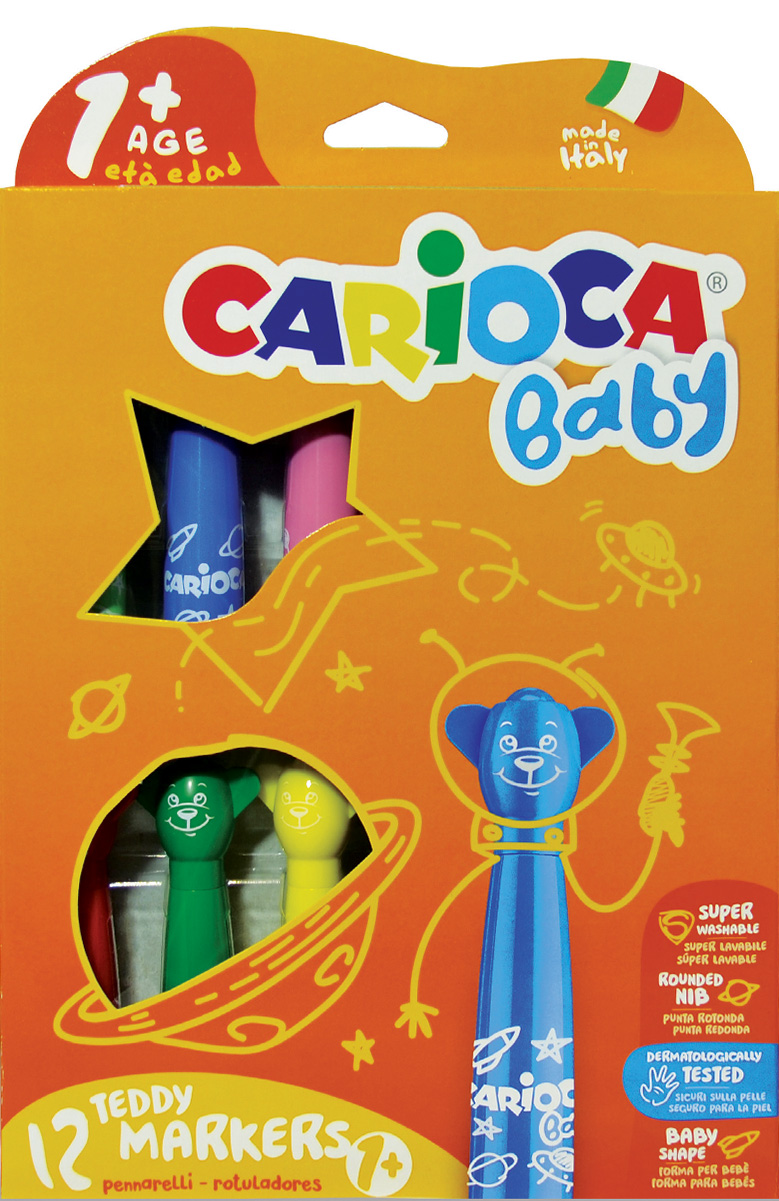 Carioca Набор смываемых фломастеров Baby Jimbo 6 цветов Carioca Набор смываемых фломастеров Baby Jimbo 6 цветов