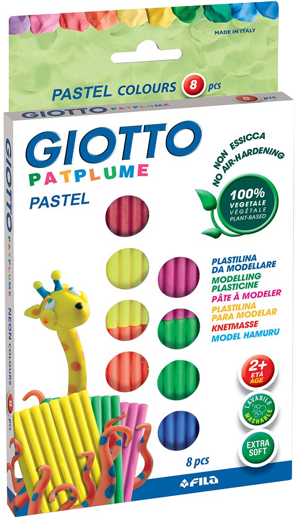 фото Giotto Пластилин Patplume 8 пастельных цветов