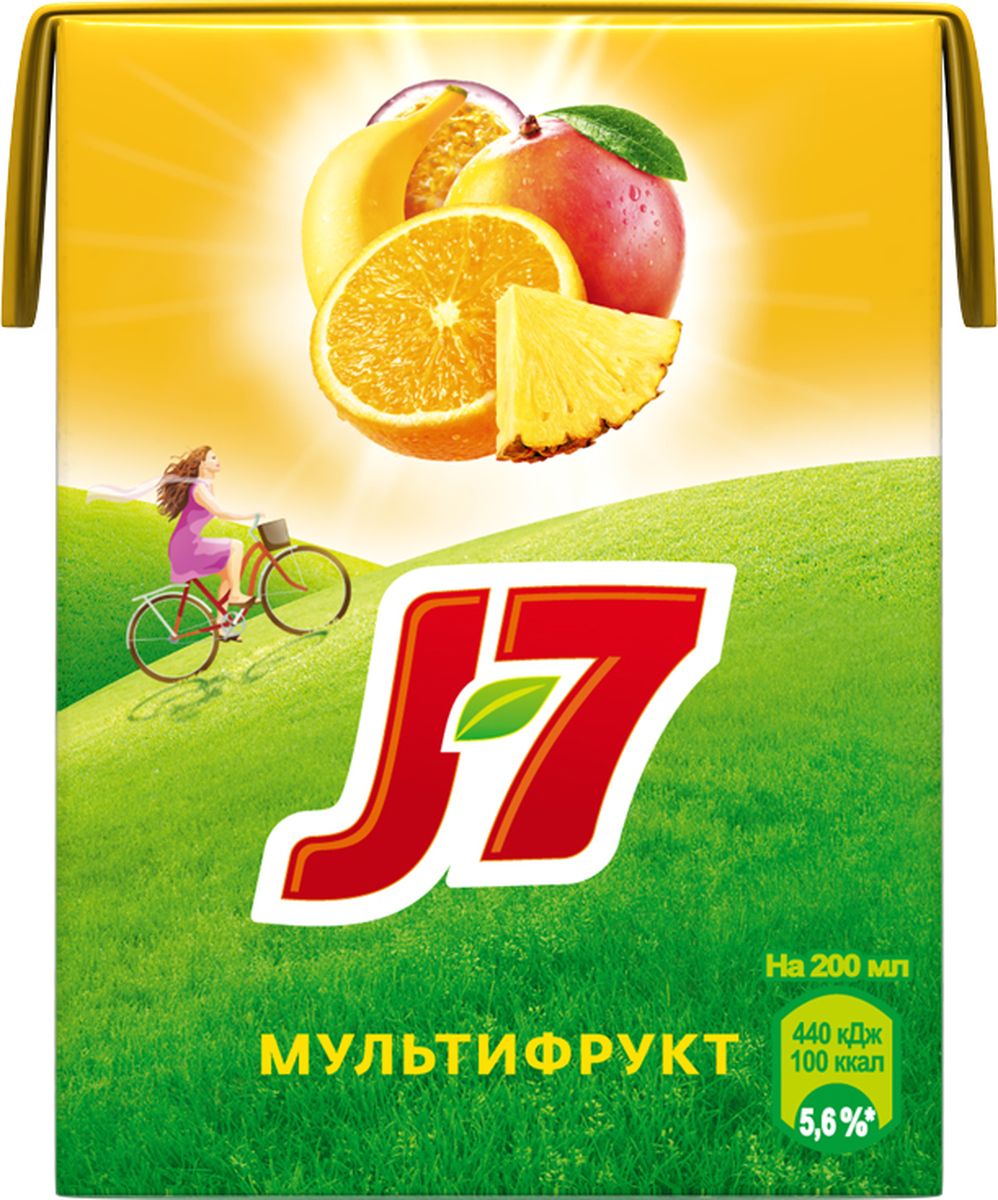 фото J-7 Мультифрукт нектар с мякотью, 0,2 л