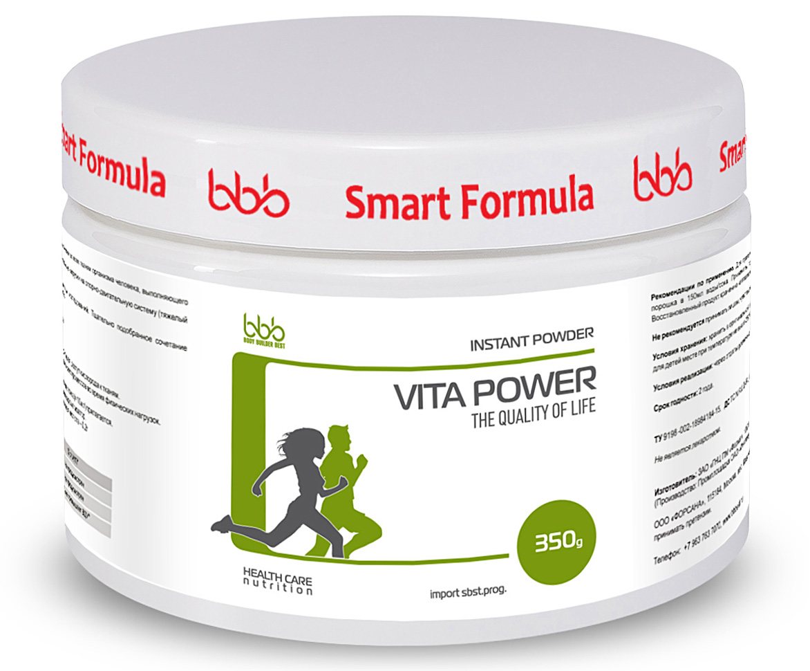 фото Витаминно-минеральный комплекс bbb "Vita Power + L-carnitine", со вкусом апельсина, 350 г Bbb (body builder best)