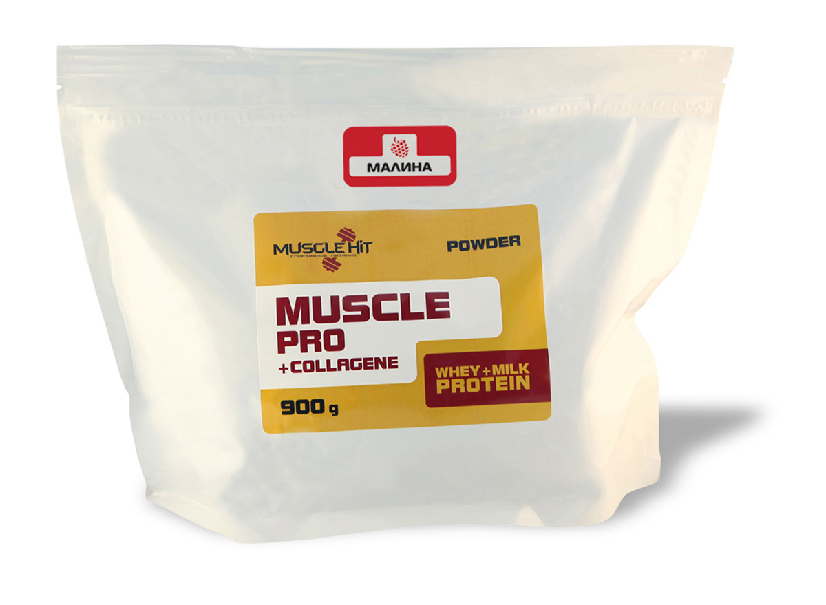 фото Протеин Muscle Hit "Muscle Pro", с коллагеном, малина, 900 г