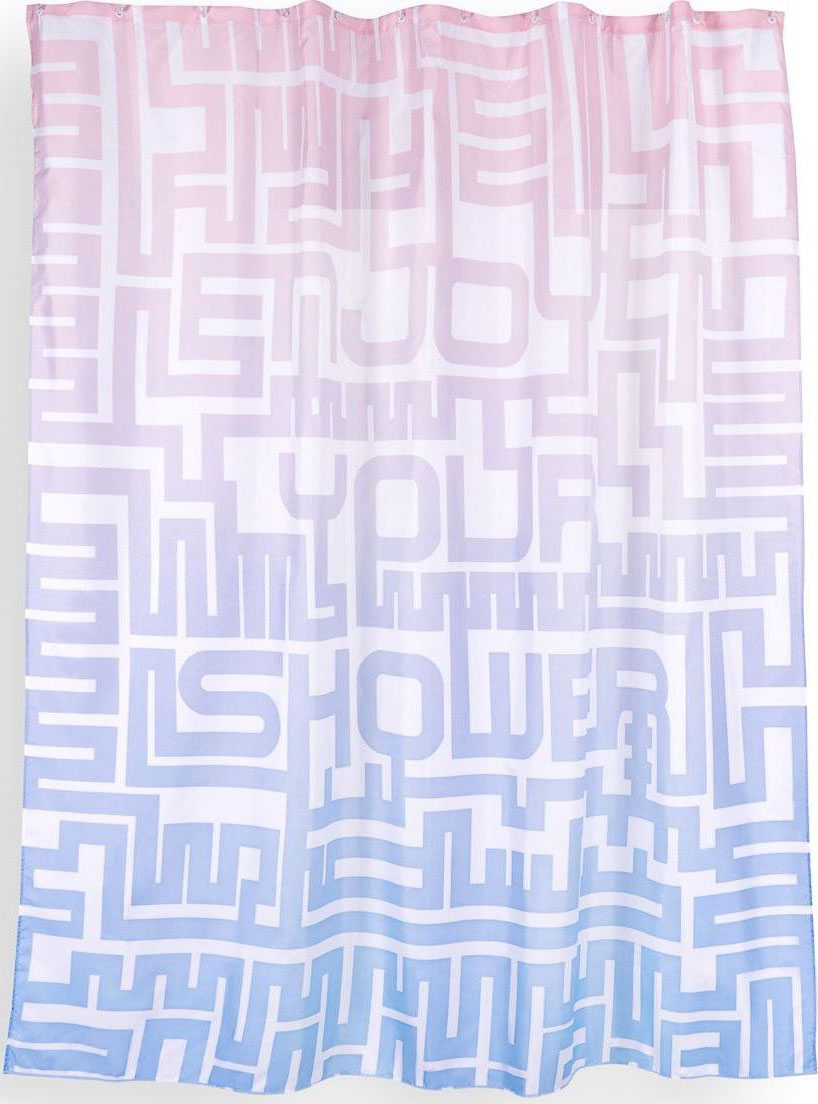 фото Штора для ванной Wess "Enjoy", цвет: белый, розовый, голубой, 180 х 200 см. T629-8