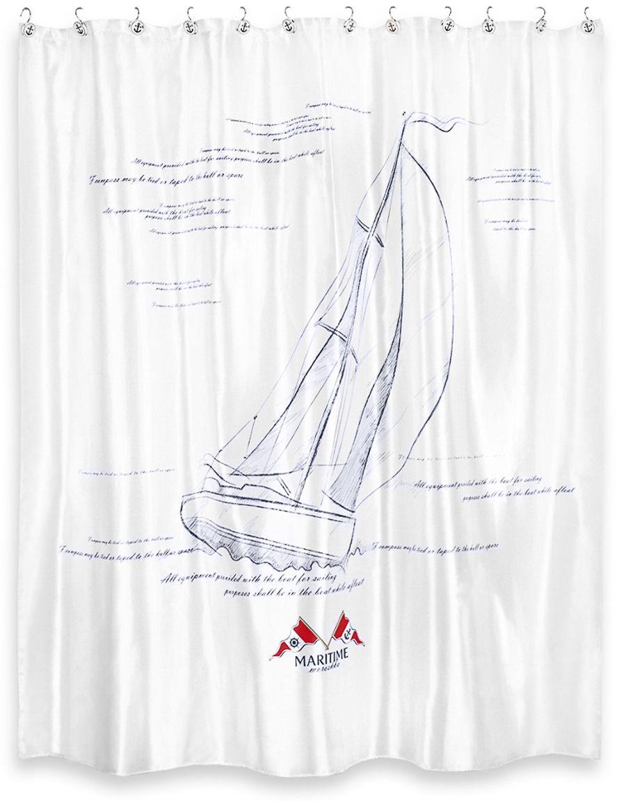 Штора для ванной Moroshka "Maritime", 200 х 200 см. xx006-69