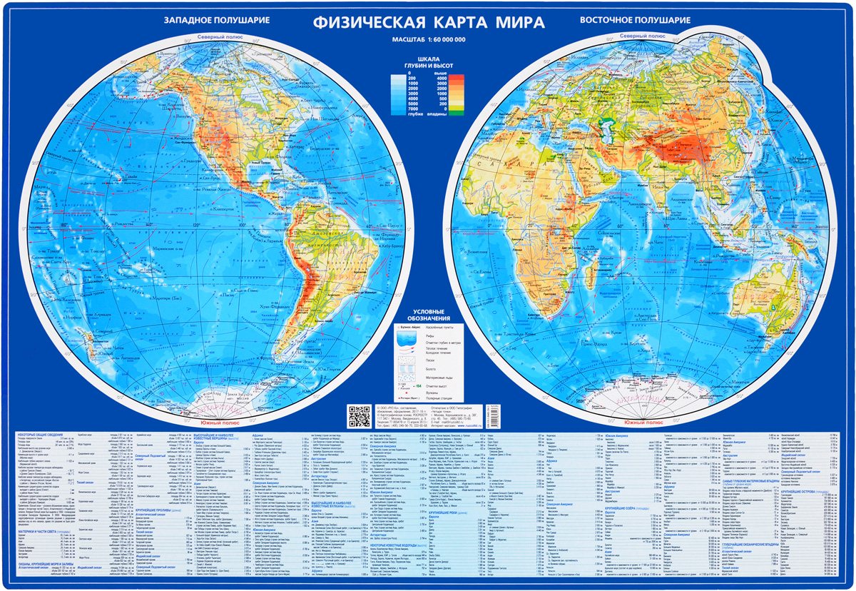 фото Физическая карта мира