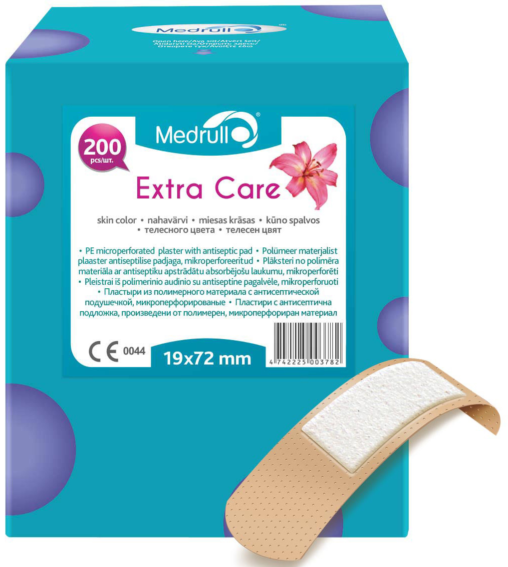 Medrull Набор пластырей "Extra Care", 1,9x7,2 см, №200 - купить с ...