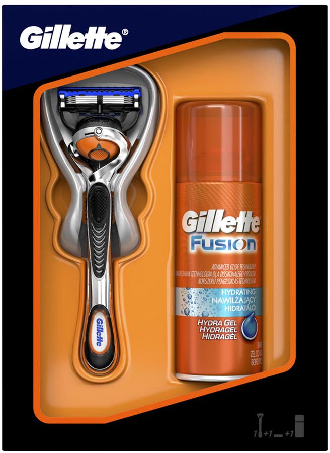 Gillette Fusion ProGlide Бритва Подарочный Набор + Гель для бритья