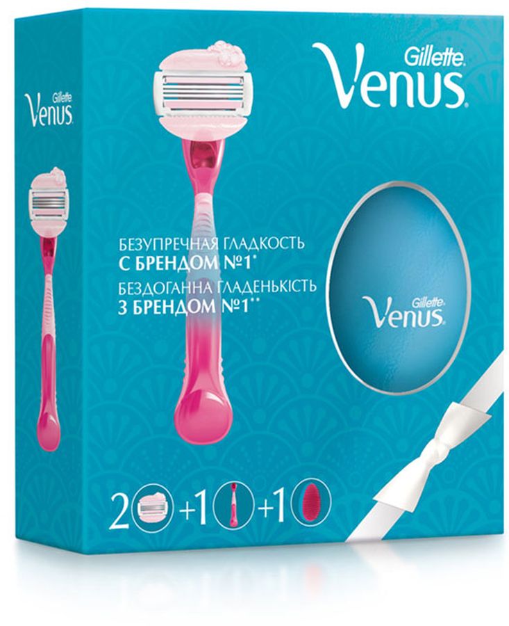 фото Venus SPA Breeze Подарочный Набор бритва с 1 сменной кассетой + расческа Gillette venus