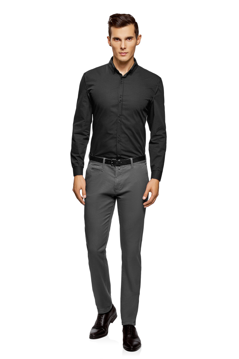 Серые брюки с черной рубашкой мужские