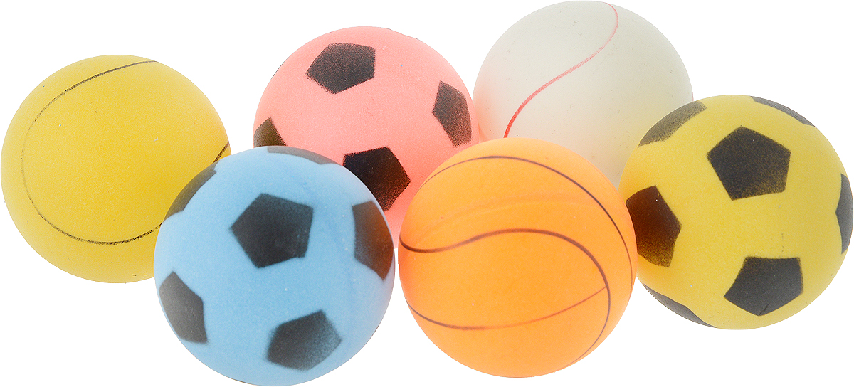 фото Мячи для настольного тенниса Sunflex "Sport", 40 мм, 6 шт