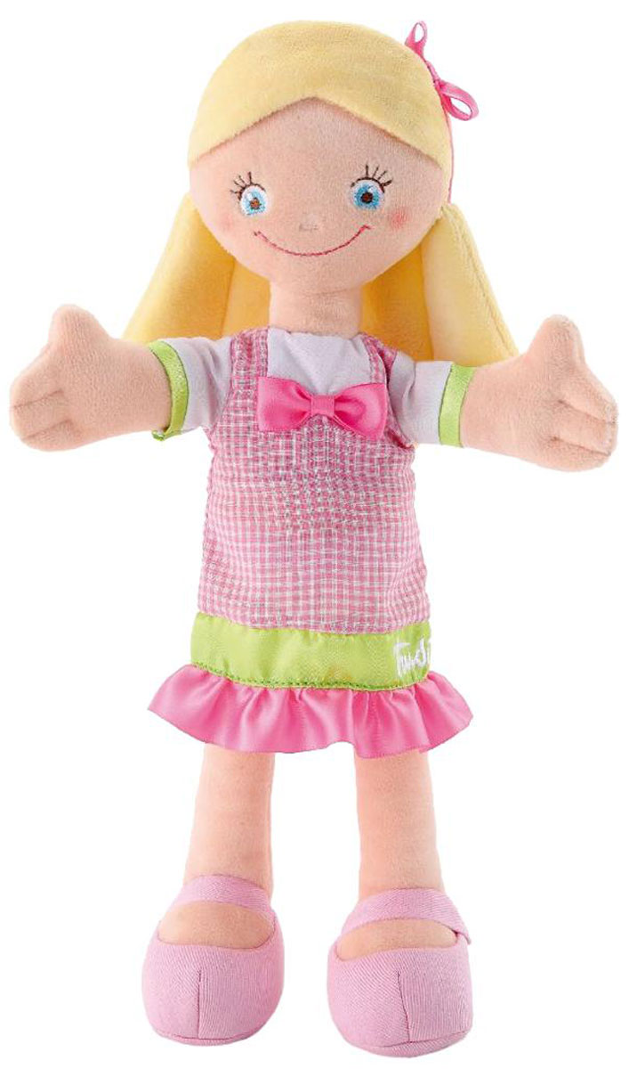 Trudi Мягкая кукла в розовом платье с бантом