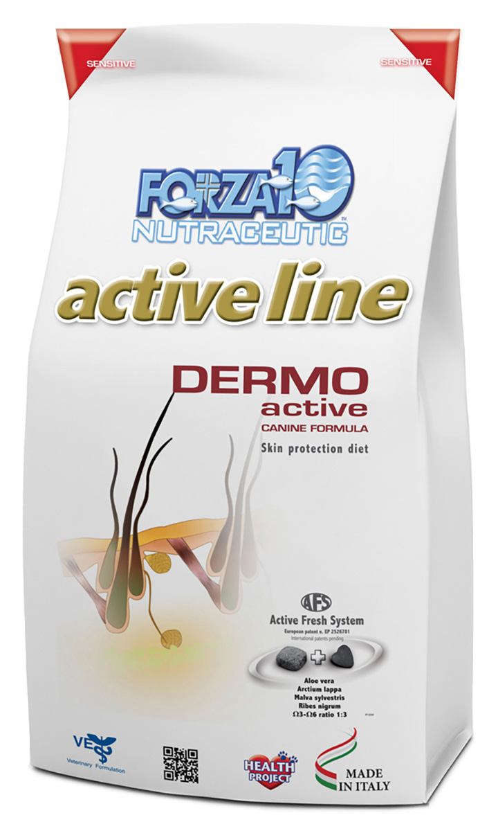 фото Корм сухой Forza10 "Active Line", для взрослых собак всех пород с патологиями кожного покрова, 10 кг