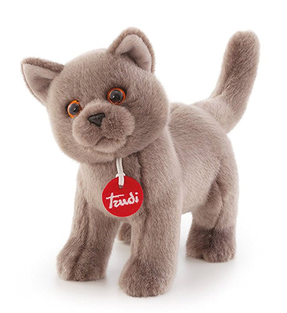Trudi Мягкая игрушка Серый кот Помпео 29 см