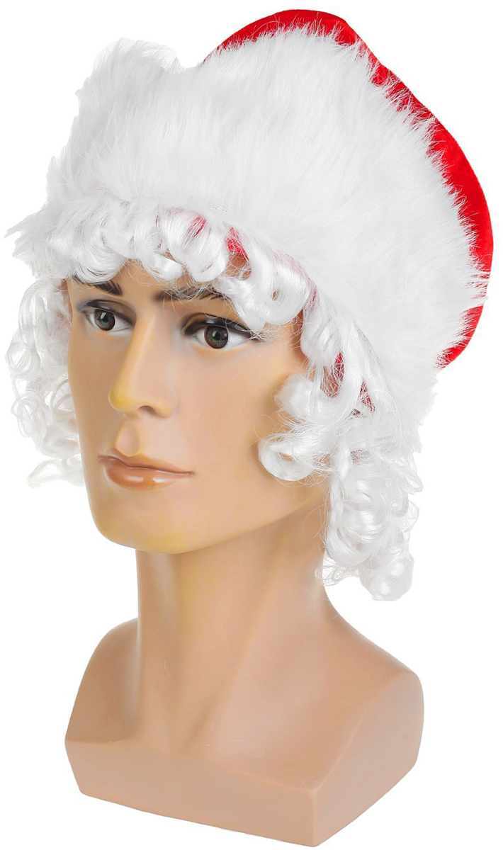 фото Шапка карнавальная "Дед Мороз", с волосами, цвет: красный. 2266103 Sima-land