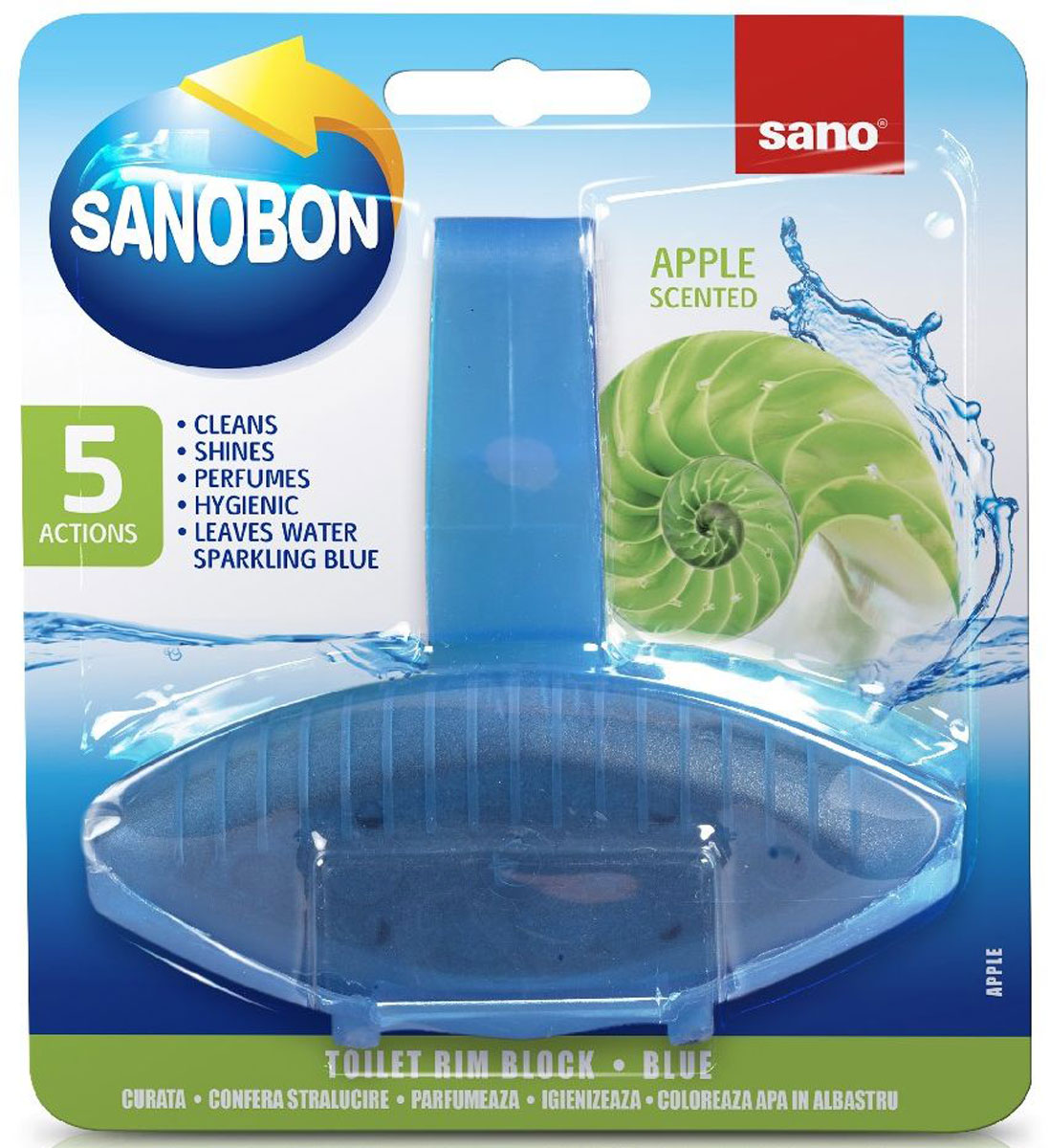 фото Подвеска для унитаза Sano "Sanobon Blue. Apple", классическая, 55 г