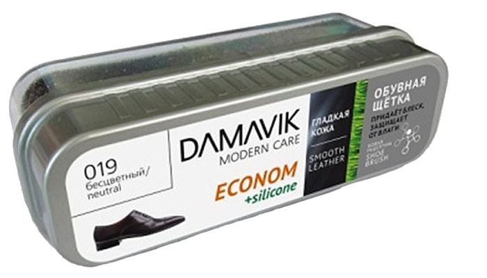 фото Щетка для обуви Damavik "Econom", с пропиткой, футляре, цвет: бесцветный