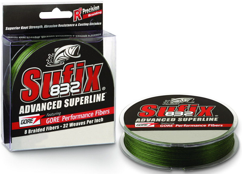 Леска плетеная Sufix 832 Braid, цвет: зеленый, 0,38 мм, 135 м, 36 кг леска плетеная sufix 832 braid цвет зеленый 0 18 мм 135 м 12 кг