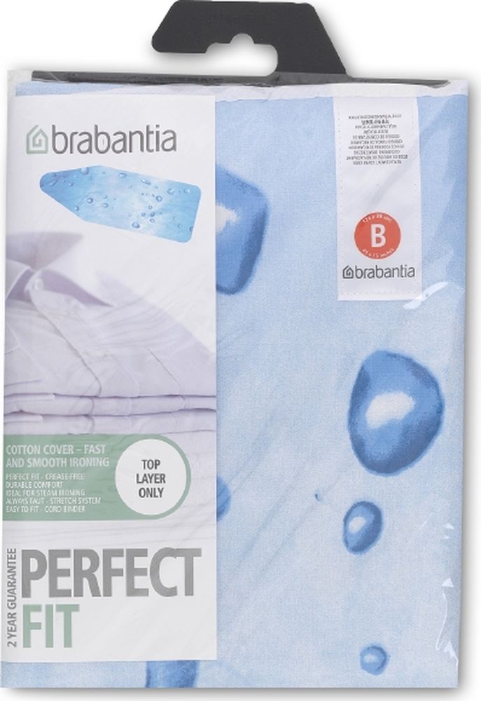 фото Чехол для гладильной доски Brabantia "Perfect Fit", 2 мм, цвет: ледяная вода, 124 х 38 см. 101960