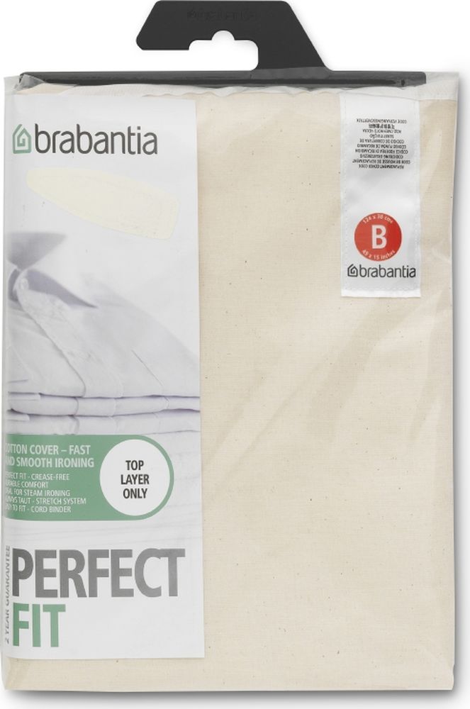 фото Чехол для гладильной доски Brabantia "Perfect Fit", 2 мм, цвет: экрю, 124 х 38 см. 175824