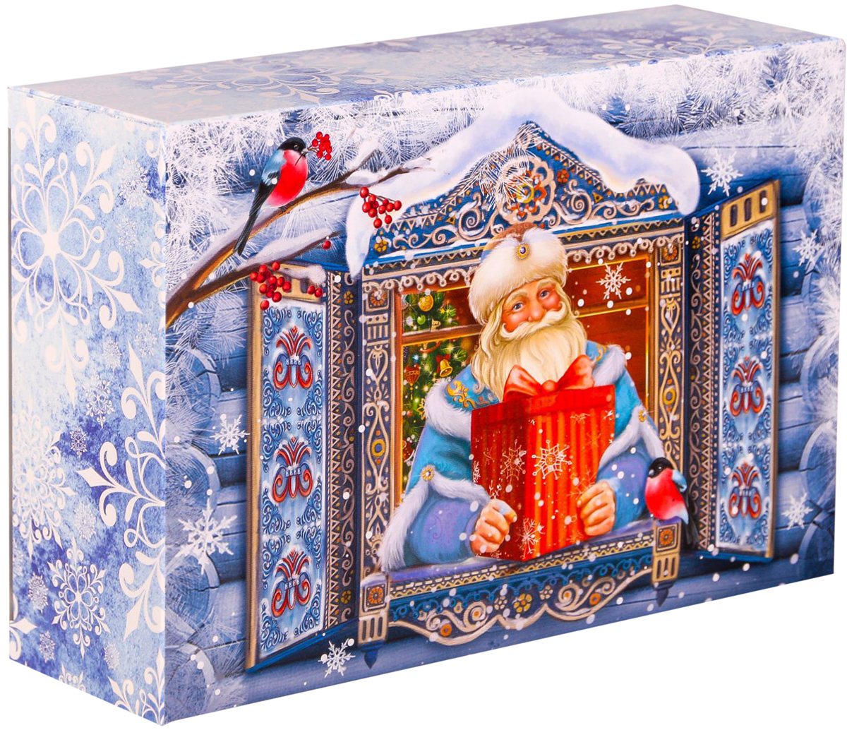 фото Коробка складная Дарите счастье "Окно в сказку", цвет: голубой, белый, 16 х 23 х 7,5 см