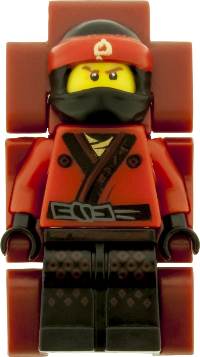 фото Часы наручные аналоговые LEGO "Ninjago Movie", с мини-фигурой Kai на ремешке, цвет: черный, красный Iq hong kong limited