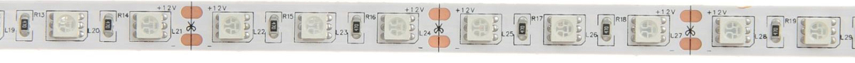 фото Светодиодная лента Luazon, 12В, SMD5050, длина 5 м, IP33, 60 LED ламп, 14.4 Вт/м, 14-16 Лм/1 LED, DC, цвет: красный