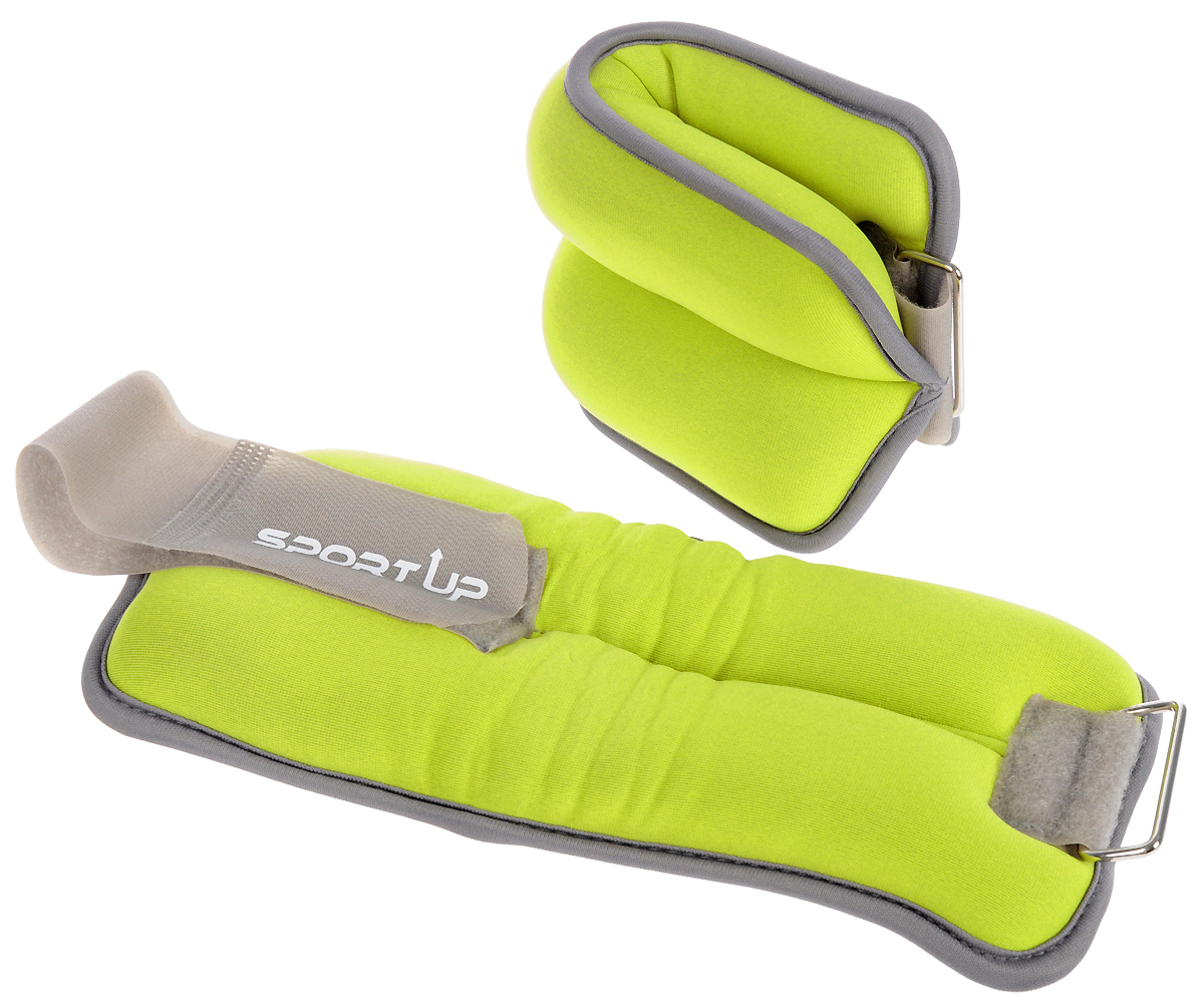 Утяжелители "Sport UP" для рук и ног, цвет: серый, салатовый, 1 кг, 2 ...
