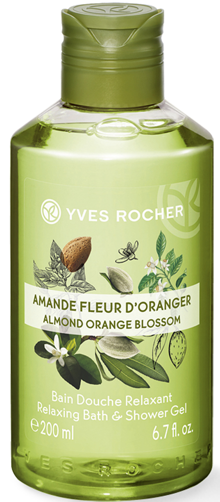 фото Yves Rocher гель для душа и ванны Миндаль и флердоранж, 200 мл Yves rocher france