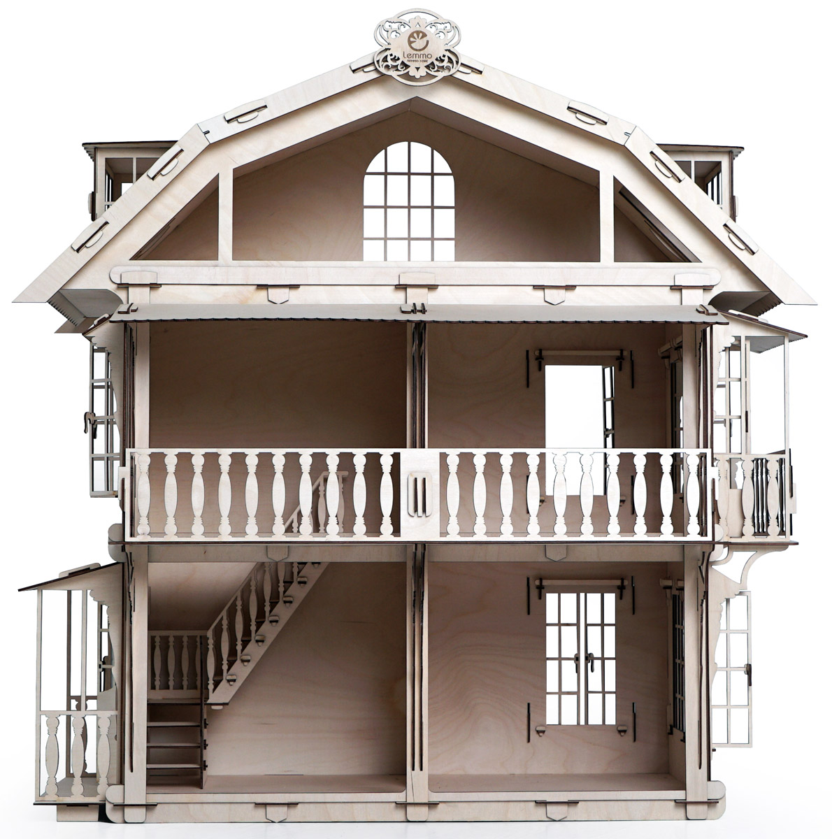 фото Lemmo Сборная деревянная модель Большой дом для кукол