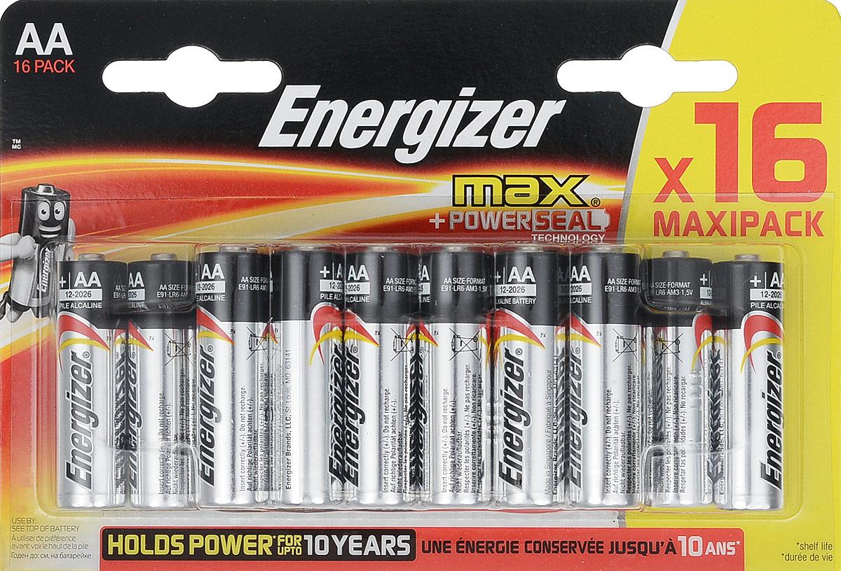 фото Батарейка Energizer (16шт) MAX AA/LR6 1.5V