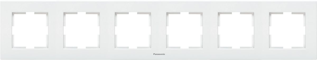 фото Рамка электроустановочная Panasonic "Karre Plus", горизонтальная, цвет: белый, на 6 постов. 54828