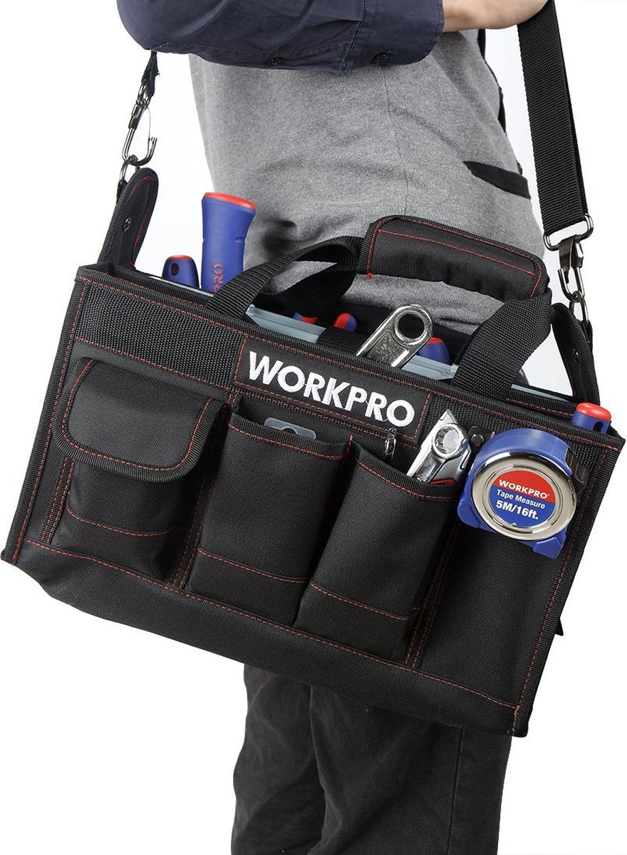 фото Сумка для инструмента "Workpro", с ящиком, 21 карман