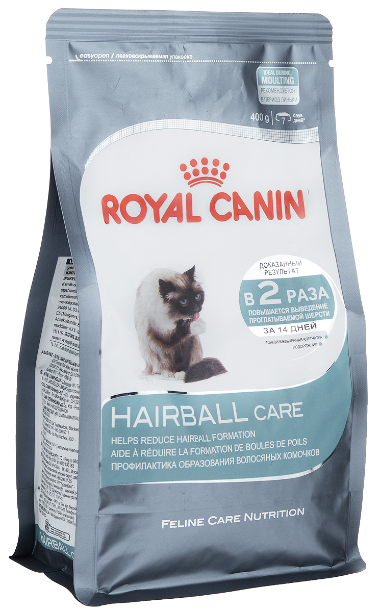 фото Корм сухой Royal Canin "Intense Hairball 34", для полудлинношерстных взрослых кошек, 400 г