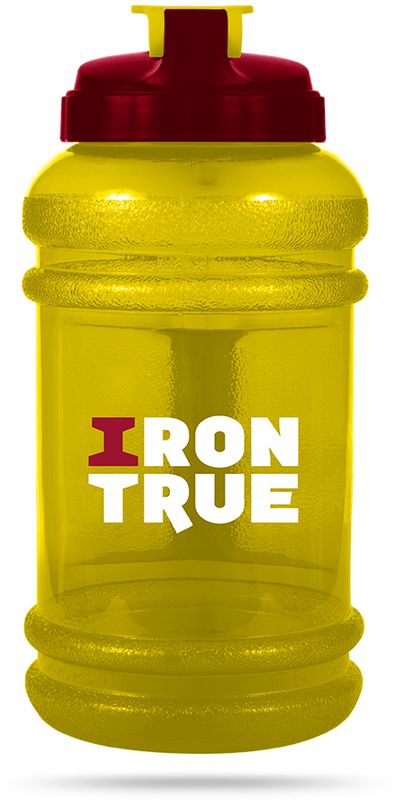 фото Бутылка спортивная "Irontrue", цвет: желтый, красный, 2,2 л