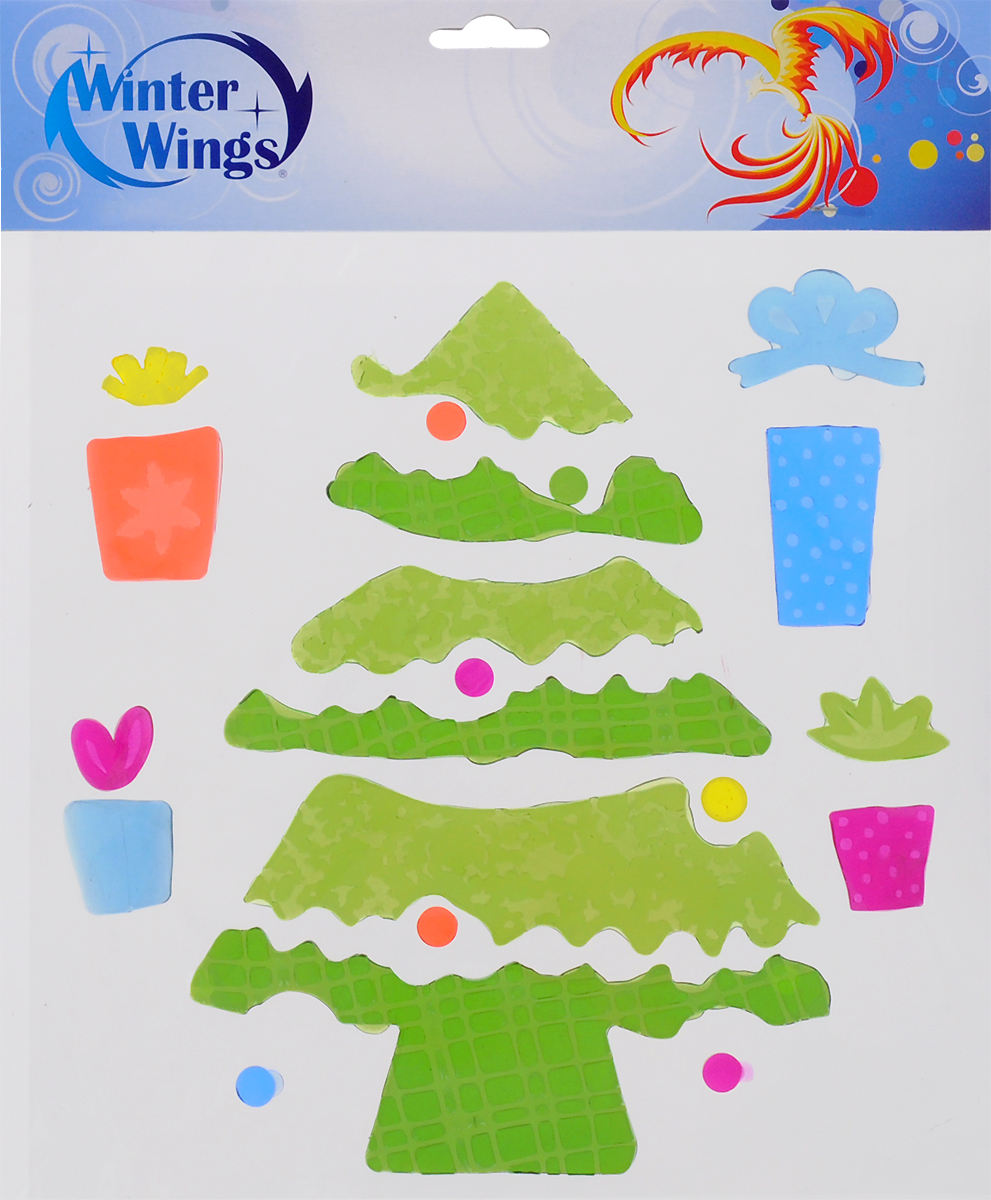 фото Наклейка-панно декоративная Winter Wings "Новый год", гелевая, 20 х 20 см