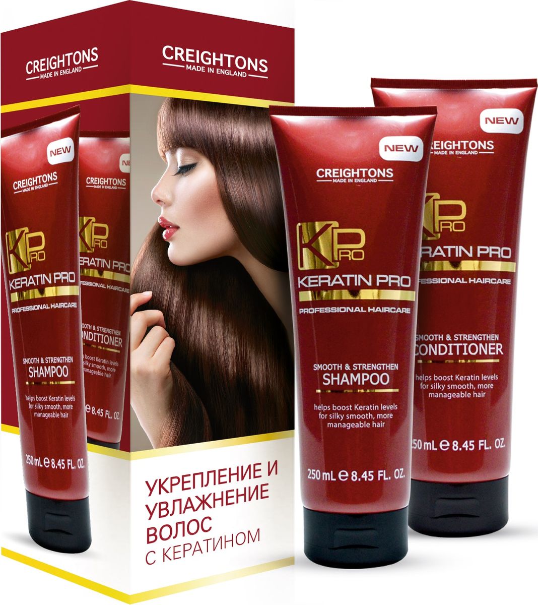 Creightons Дуо НаборУкрепление и увлажнение волос с кератином (шампунь, кондиционер)